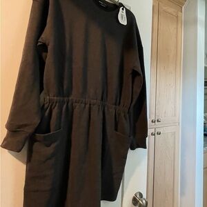 Prana Gray Cozy Up Pocket Dress